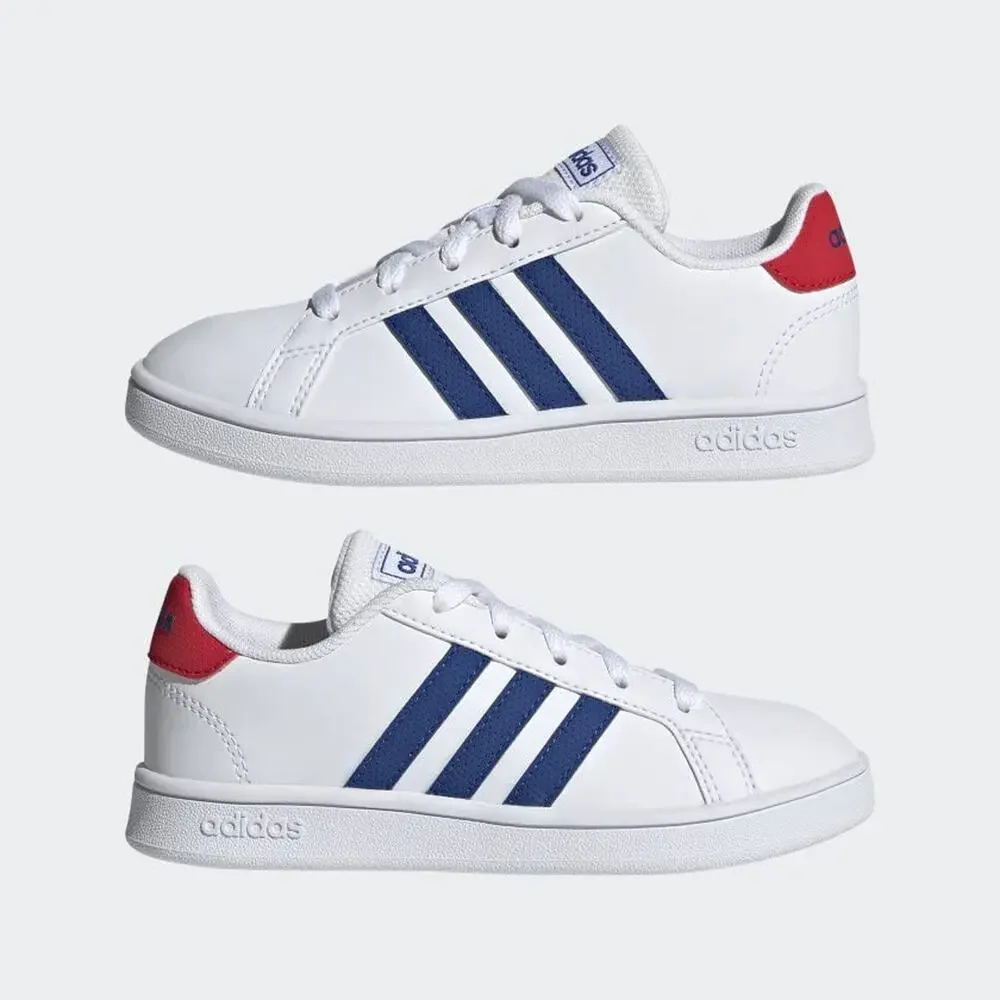 ADIDAS GRAND COURT SHOES KIDS', WHITE, SIZE 3.5